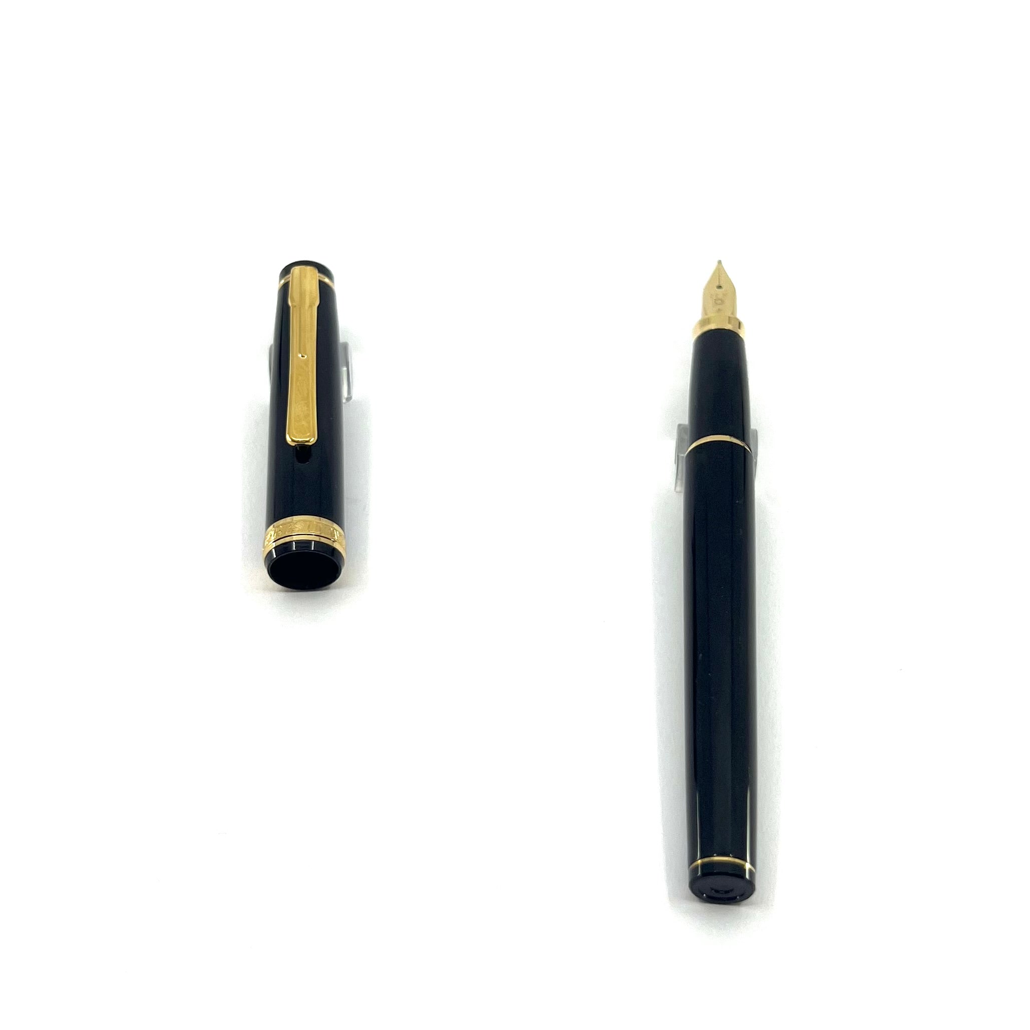 Platinum President (Early Style) Black Fountain Pen - Medium 22kt