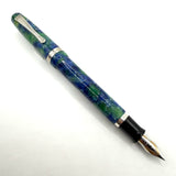 Montegrappa Elmo Asolo (Blue/Green Marbled) Fountain Pen - Medium 18kt Gold Nib