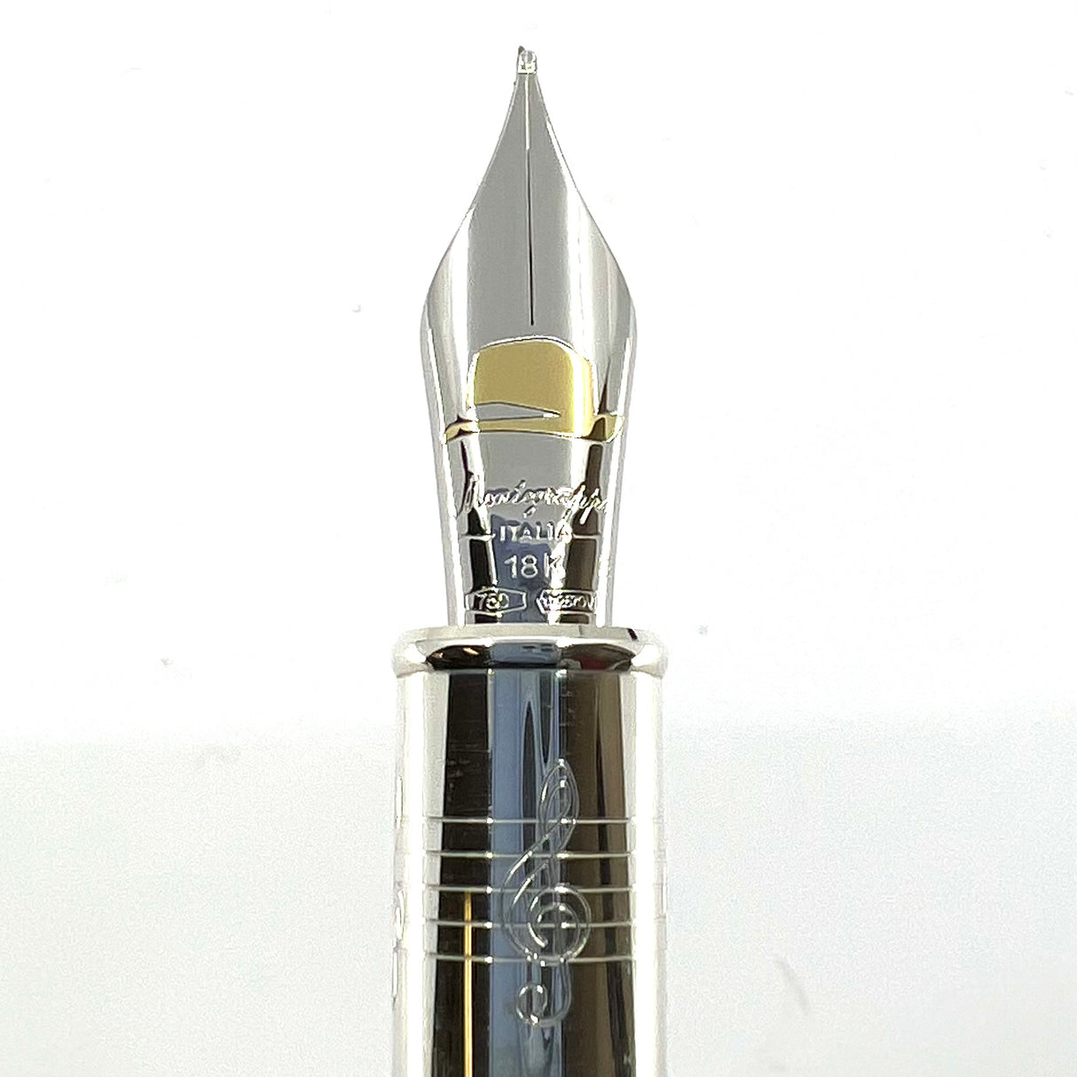 Montegrappa Frank Sinatra Limited Edition Pinstripe Blue Fountain Pen  - Circa 2011 - Medium 18kt Gold Nib