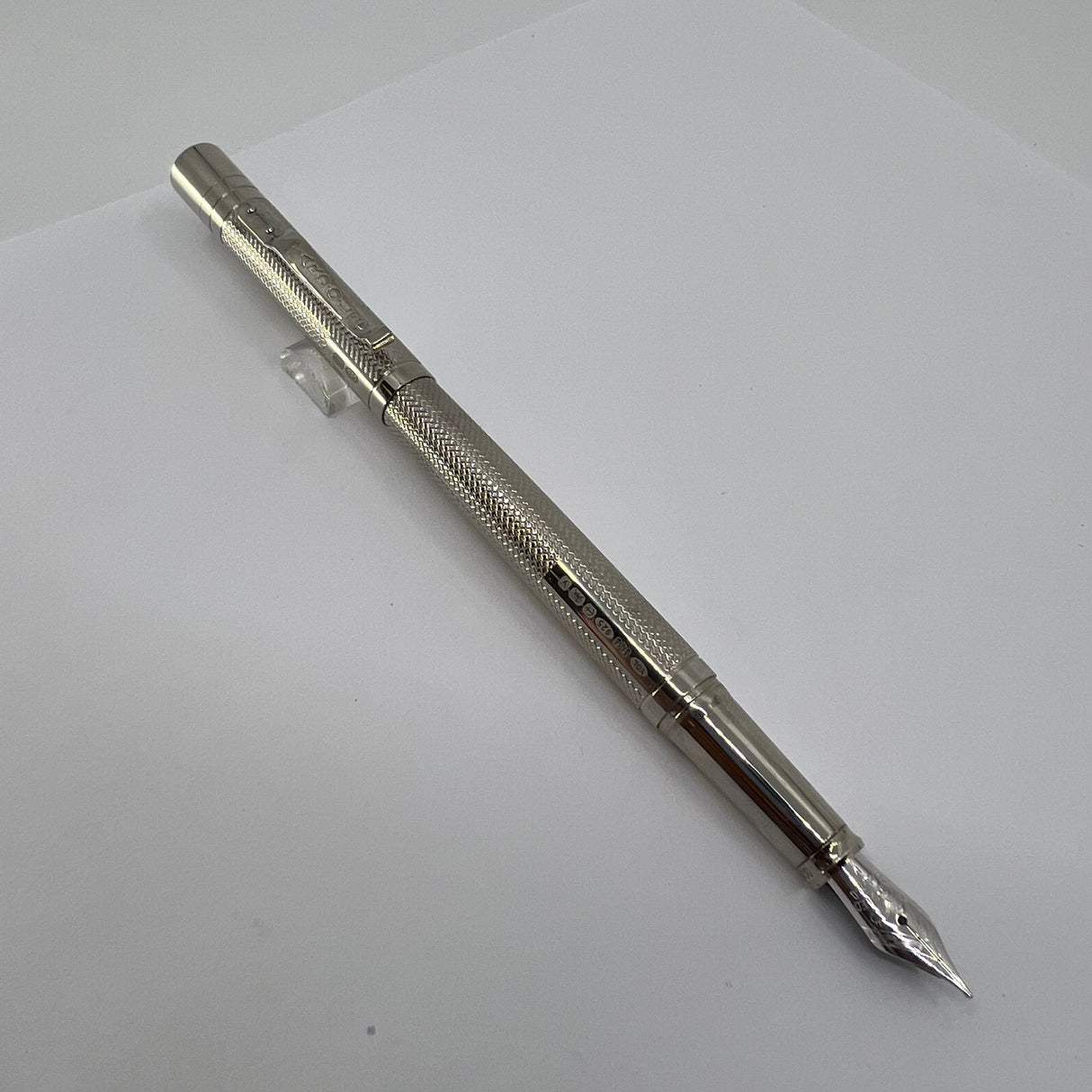 Yard-O-Led Viceroy Standard Barley Sterling  Silver .925  Fountain Pen - Medium 18kt Gold Nib