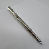 Yard-O-Led Viceroy Standard Barley Sterling  Silver .925  Fountain Pen - Medium 18kt Gold Nib
