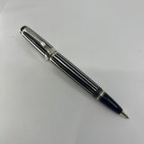 Montblanc Crystal Boheme Rollerball - Sterling Silver Stripes over Black Resin Body