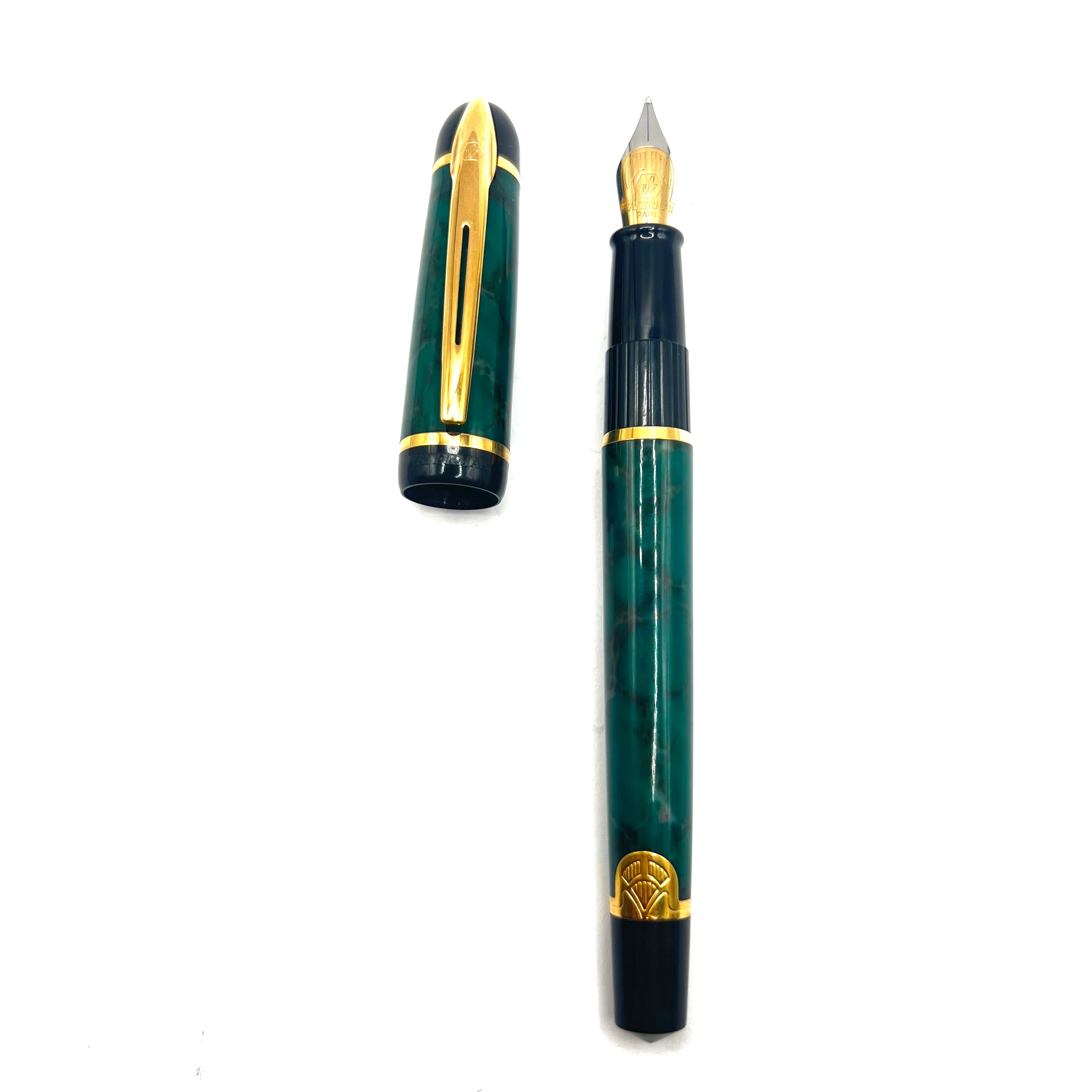 Waterman Phileas First Generation Green Marble Fountain Pen