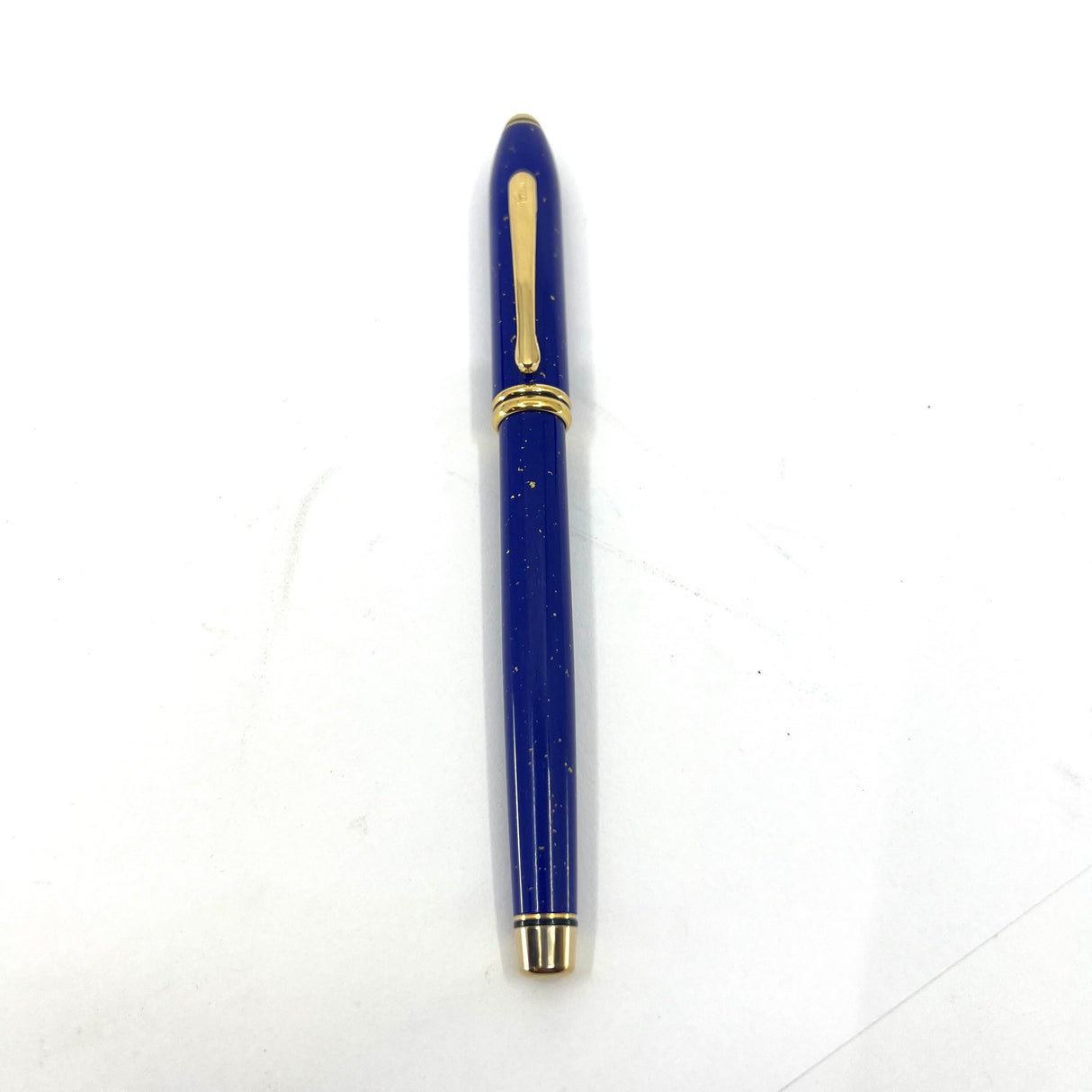 Cross Townsend Blue Lapis Lazuli/ 22K Gold Dust Fountain Pen - Fine 18kt Gold Nib