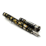 Wahl-Eversharp  Black/Bronze/Transparent Original OMAS Lucens Celluloid Decoband Oversized Fountain Pen