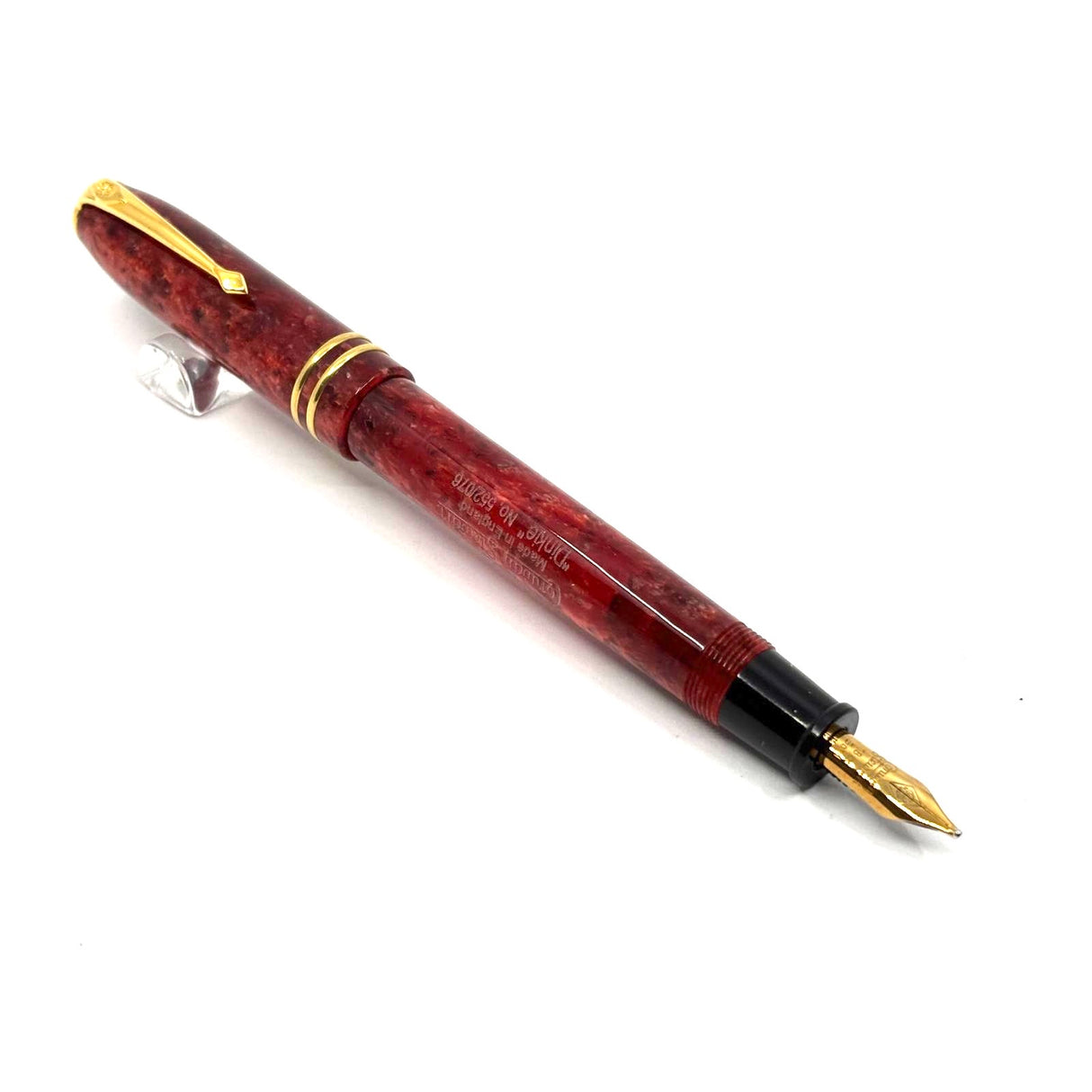 Conway Stewart Dinkie Lustrous Marbled Fiery Red Fountain Pen