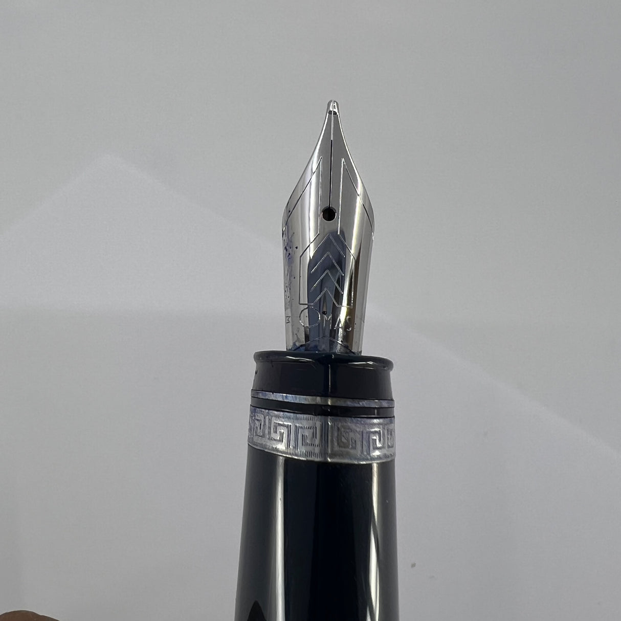 OMAS  Blue #360  Triangulated Fountain Pen   - Medium 18kt Gold  Nib