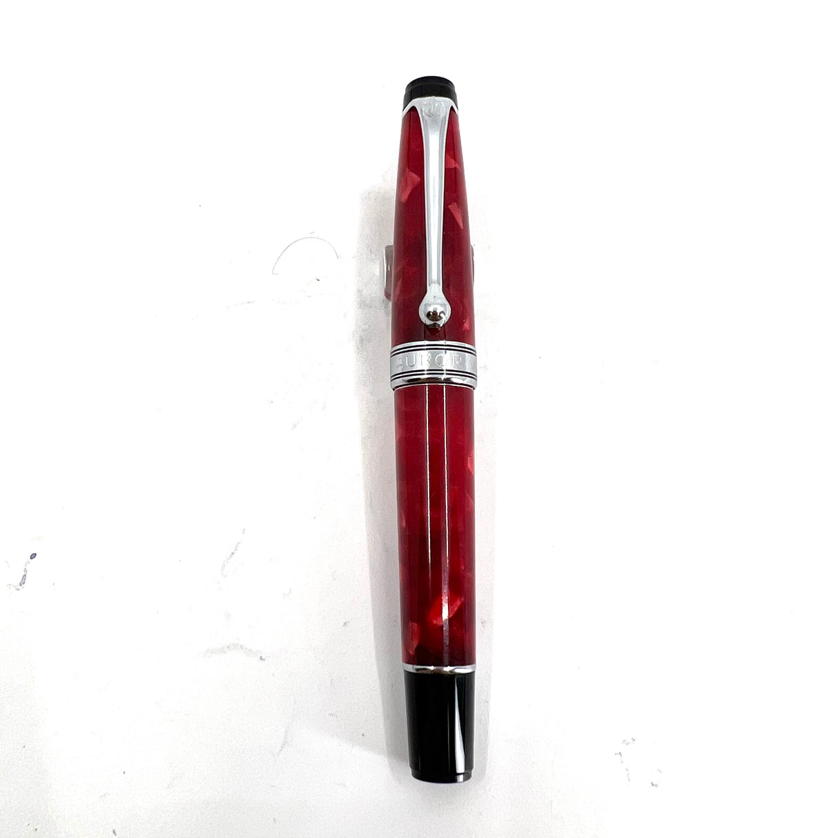 Aurora Fuoco Aurea Minima Optima Red Marbled Limited Edition Fountain  Pen