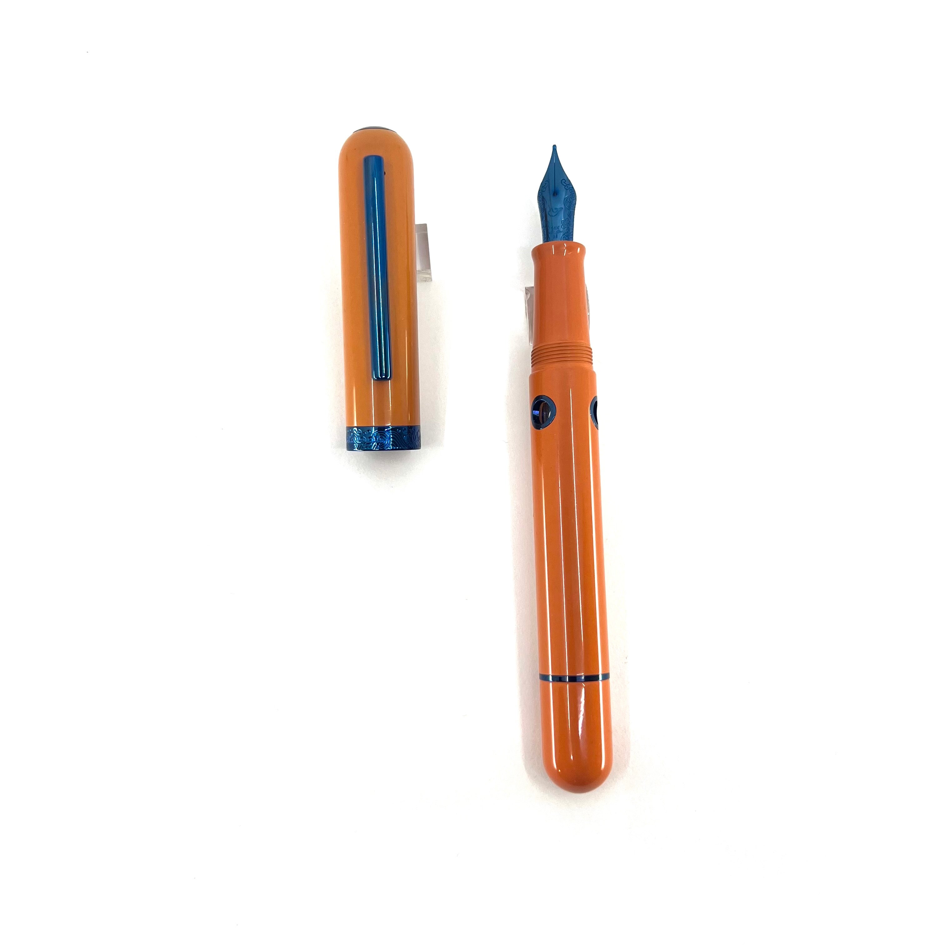 Nahvalur Orange Nautilus Limited Edition Fountain Pen - Blue