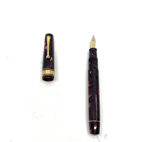 OMAS Extra Paragon Marbled Scarlet Red Celluloid Fountain Pen