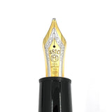 Montblanc Black Meisterstuck #149 Fountain Pen-Broad Oblique (Profile Of Left Foot) 18kt Gold Nib