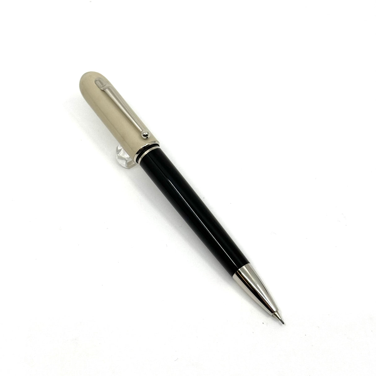 Dunhill Sidecar Ivory Lacquer Cap/Black Barrel Mechanical  Pencil - 0.7mm Lead