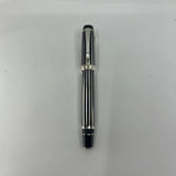 Montblanc Crystal Boheme Rollerball - Sterling Silver Stripes over Black Resin Body