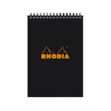 Rhodia Black Lined Top Wirebound 5.8 x 8.3in (6x 8 1/4)