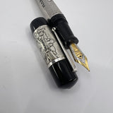 Delta Jubileum Sterling Silver Lever-Fill Limited Edition Fountain Pen - Medium 18kt Gold  Nib