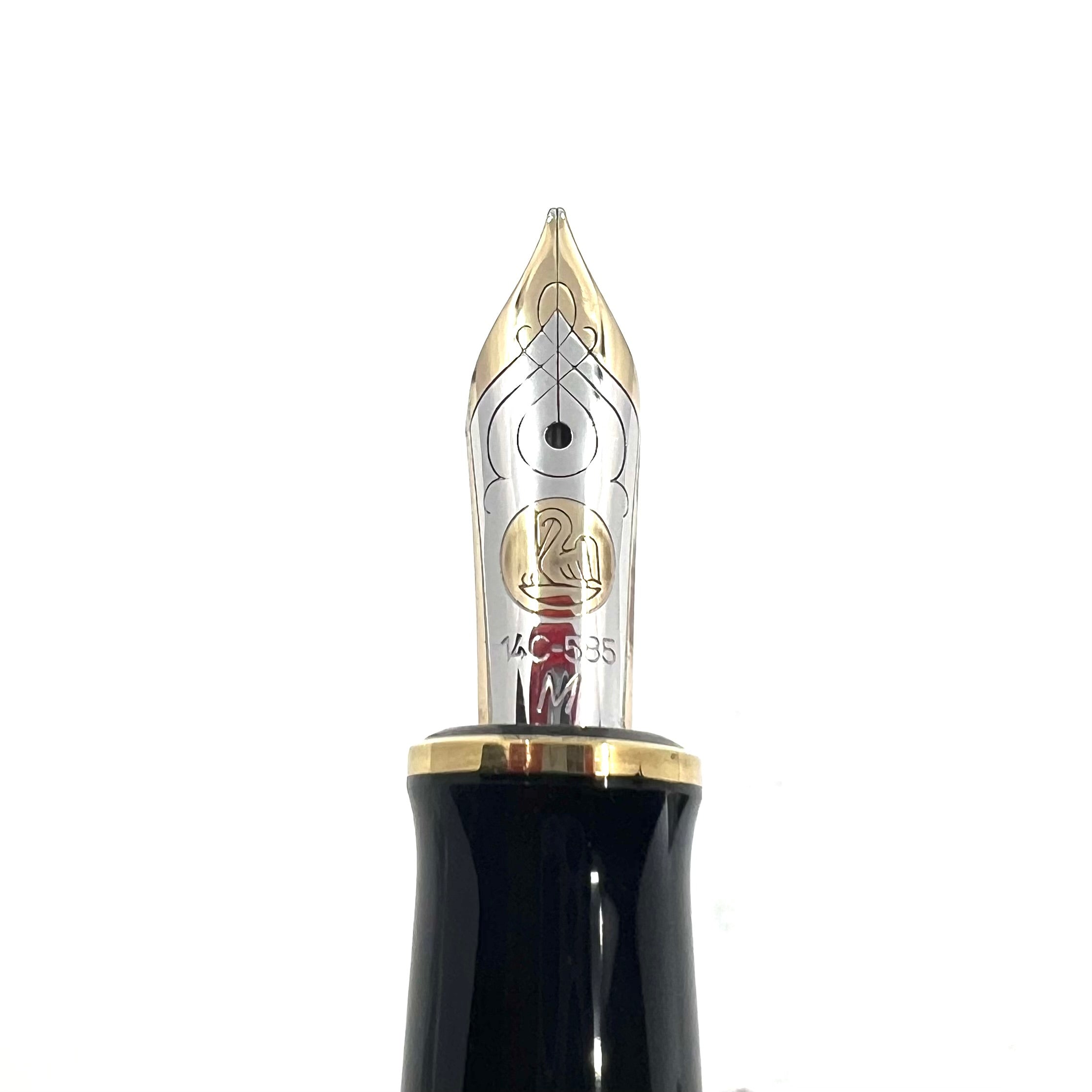 Pelikan M600 Black/Blue Striped Fountain Pen – Fountain Pen Hospital