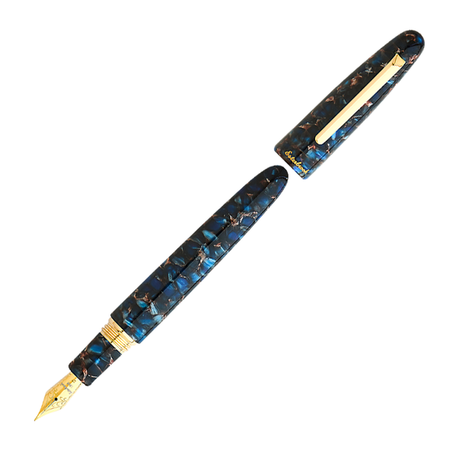 Esterbrook Estie Nouveau Bleu Nouveau Bleu with Gold Trim - Oversize Fountain Pen