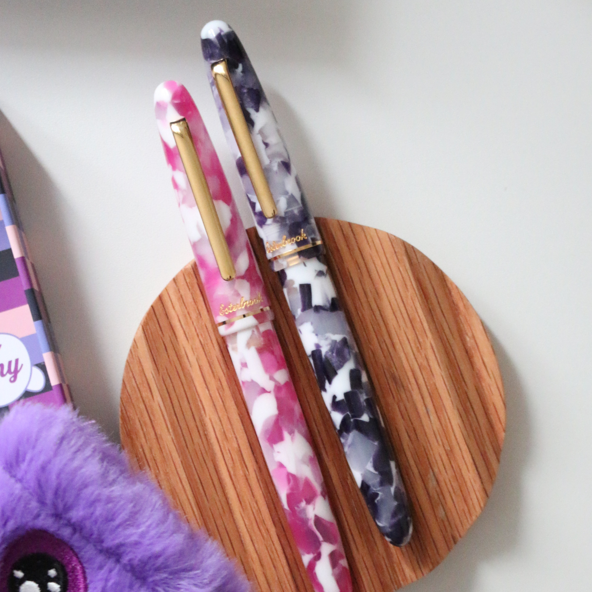 Esterbrook Estie Bestie Fountain Pen Bubble Gum Pink & Sugar Plum Purple Collection