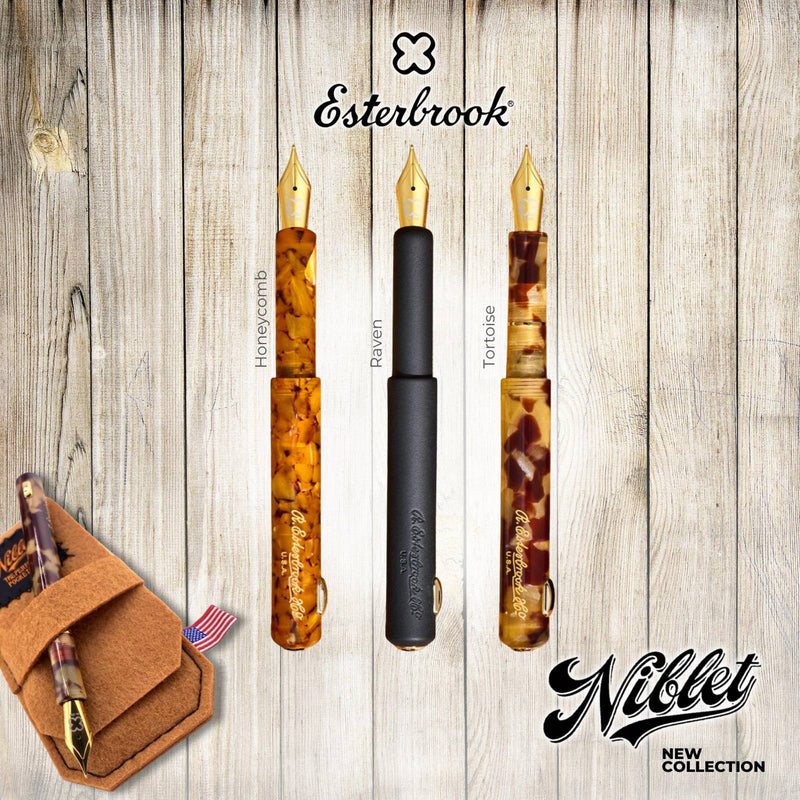 Esterbrook Niblet Honeycomb, Raven, Tortoise Fountain Pens