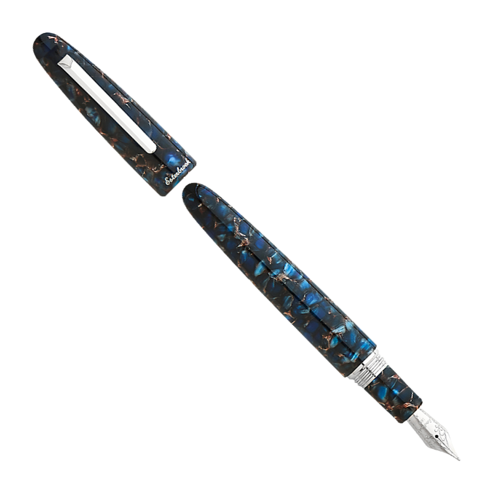 Esterbrook Estie Nouveau Bleu Nouveau Bleu with Palladium Trim  - Oversize - Fountain Pen