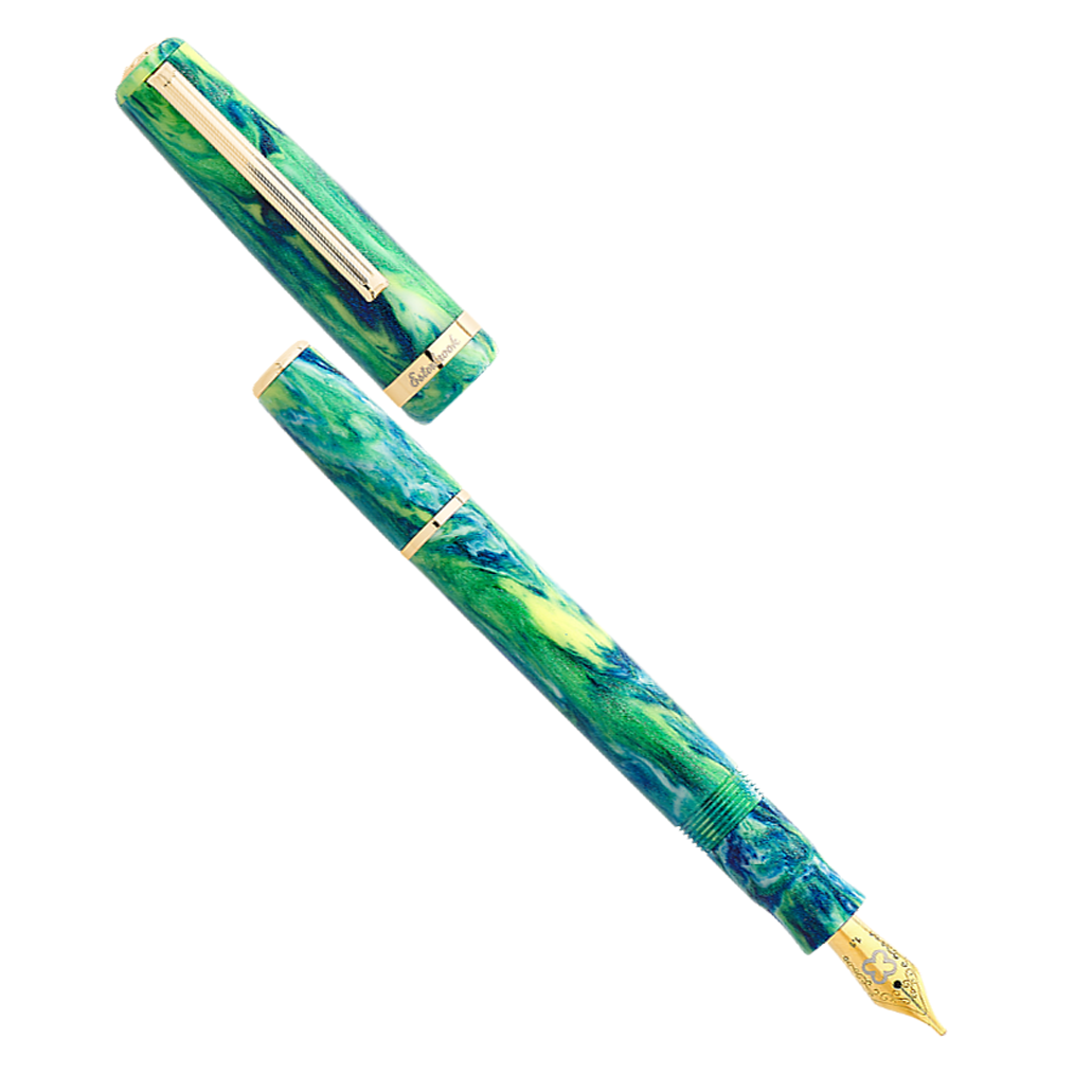 Esterbrook JR Beleza Blue & Green Sparkle with Gold Trim - Fountain Pen