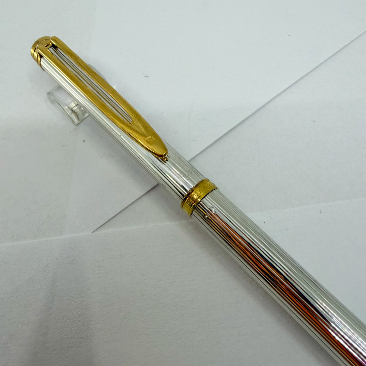 Waterman Gentleman Sterling Silver Ribbed Pattern Ballpoint  Pen