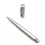 Rotring #600 Silver Gray Hexagonal Metal Fountain Pen