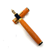 Wahl-Eversharp Decoband  Gatsby Orange Chased Ebonite Fountain Pen