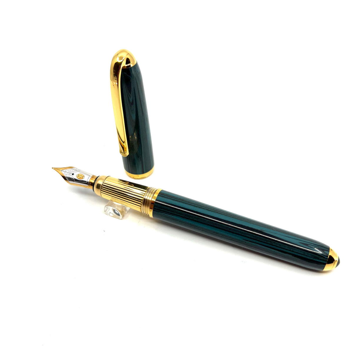 Cartier Blue-Green Woodgrain Ebonite Limited Edition Fountain Pen