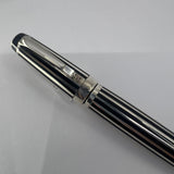 Montblanc Crystal Boheme Rollerball - Sterling Silver Stripes over Black Resin Body