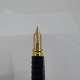 Waterman Exclusive Burgundy & Black Marble Lacquered Fountain  Pen - Fine 18kt Gold  Nib