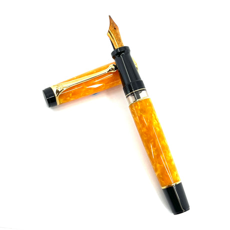 Aurora Optima Marbled Orange Sole Limited Edition Fountain Pen