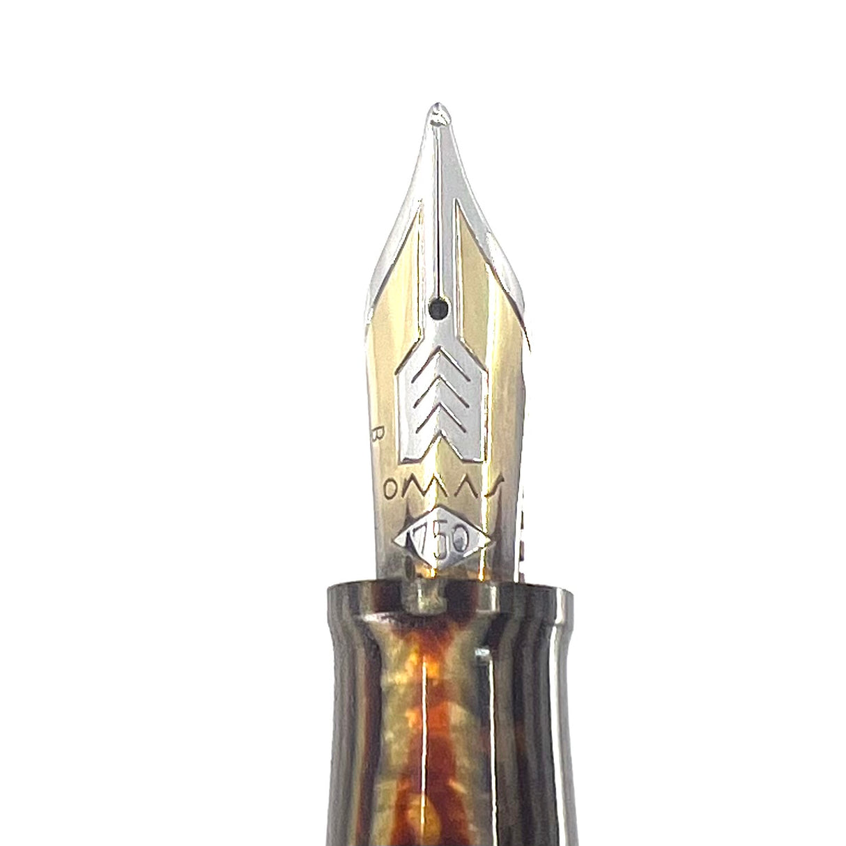 OMAS Original Style Arte Italiana Arco Bronze Celluloid Paragon Fountain Pen (1997) - Broad 18kt Gold Nib