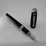 S.T. Dupont Orpheo (Largest Size) Black Laque de Chine  Fountain Pen - Medium 18kt Gold Nib