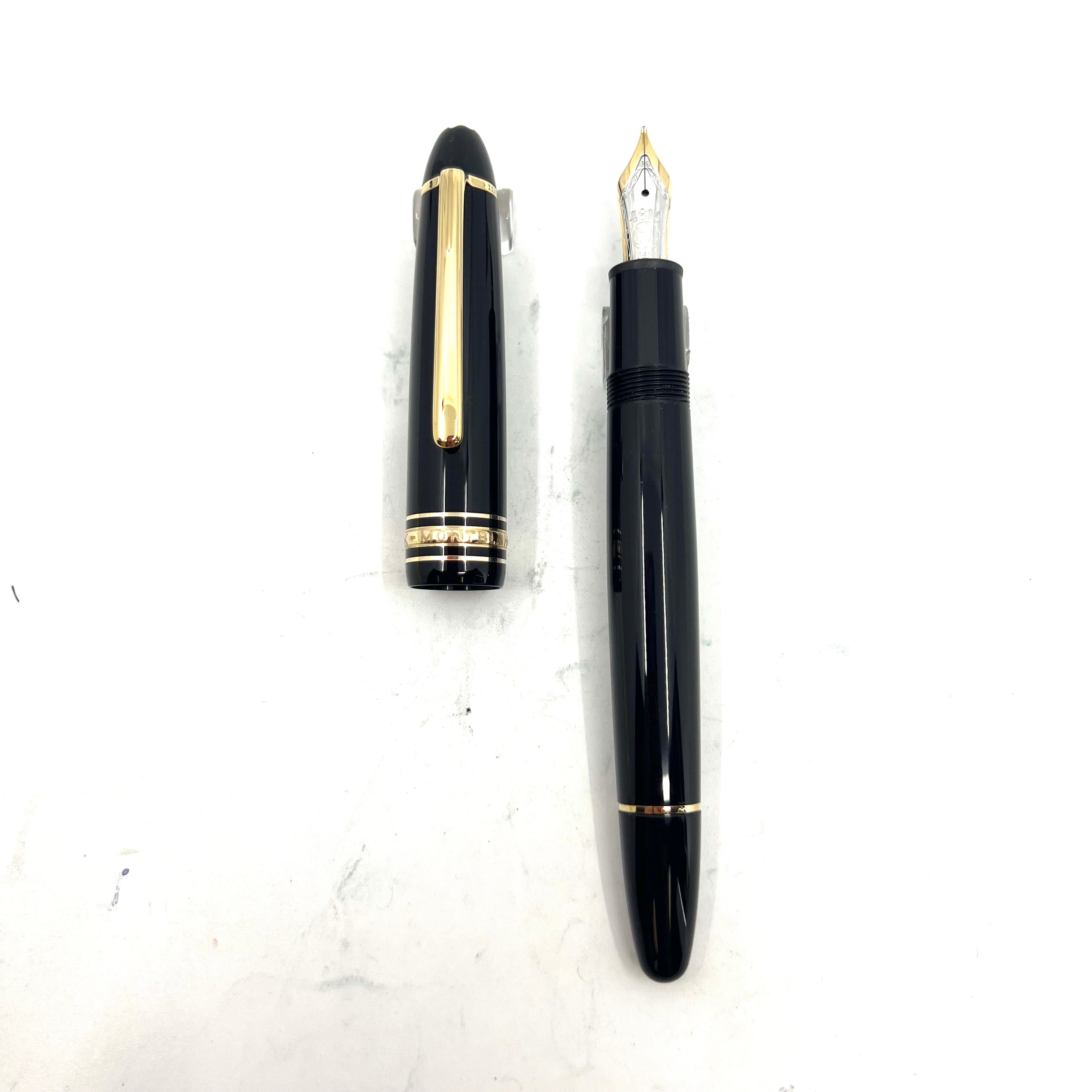 MONTBLANC MEISTERSTÜCK 万年筆 147 EF Black Montblanc Meisterstuck Black Resin #147 LeGrand Traveler Fountain