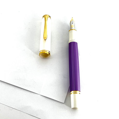 Pelikan M600 Violet-White Striped Fountain Pen