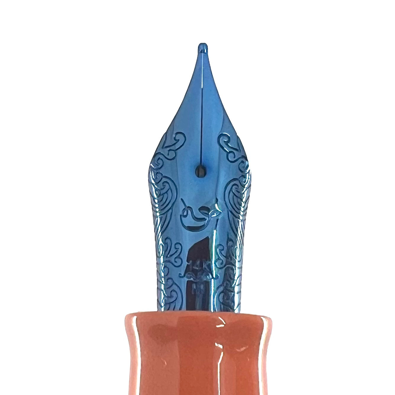 Nahvalur Orange Nautilus Limited Edition Fountain Pen - Blue