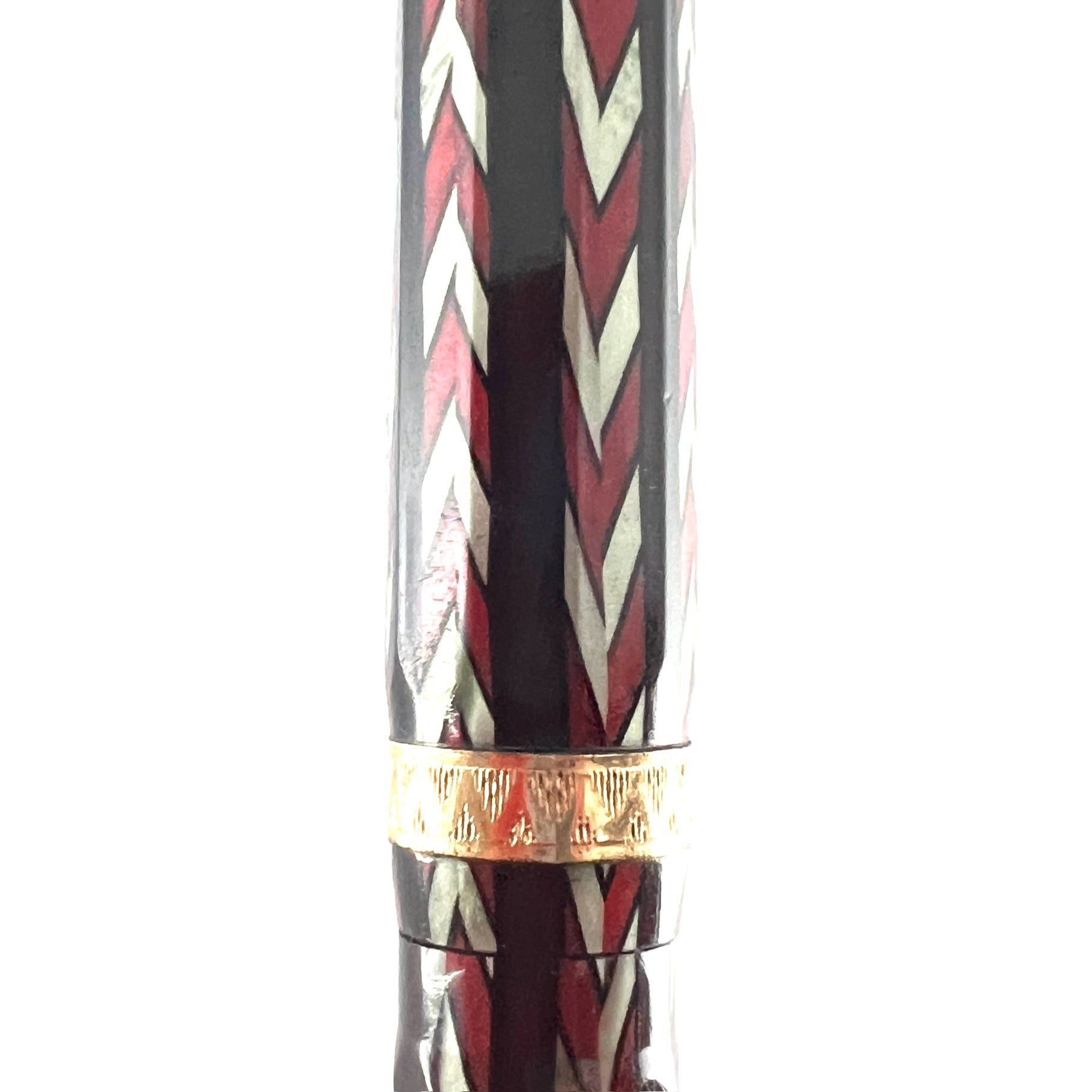 Conklin Nozac 7M Word Gauge Herringbone Silver/Red Fountain Pen - RARE –  Fountain Pen Hospital