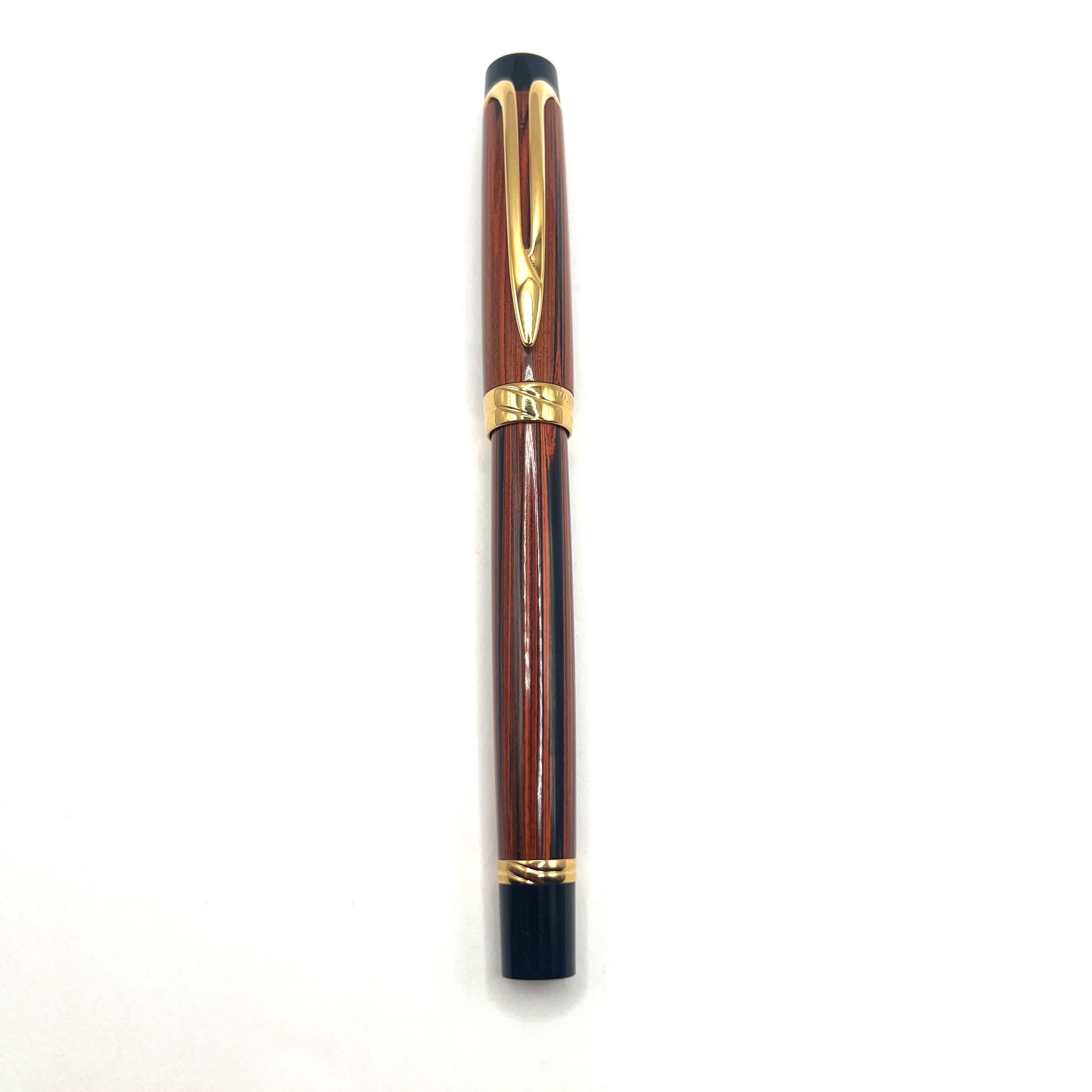 Waterman Liaison Black/Orange Woodgrain Fountain Pen- Medium 18kt