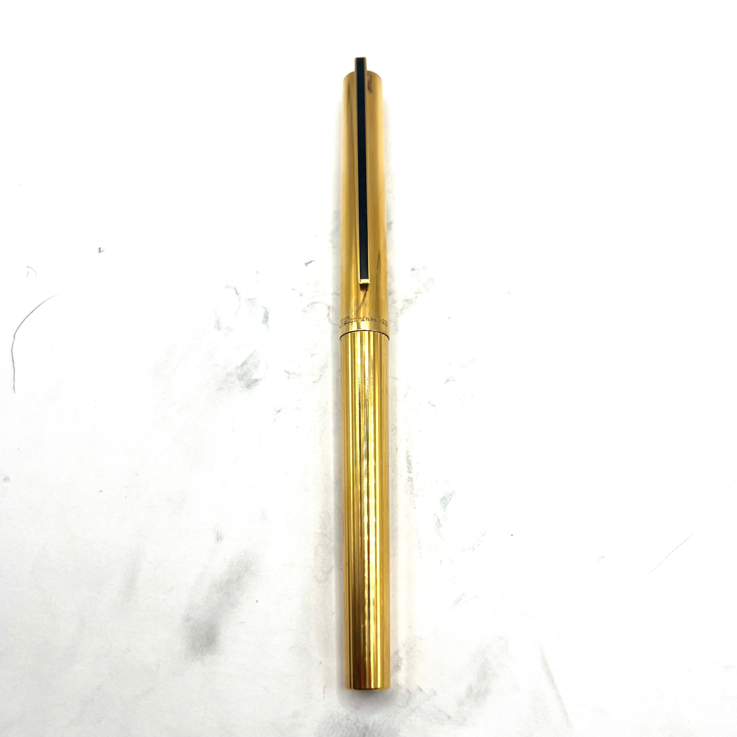 S.T. Dupont Gold Vermeil (Sterling Silver Base) - Smooth Cap