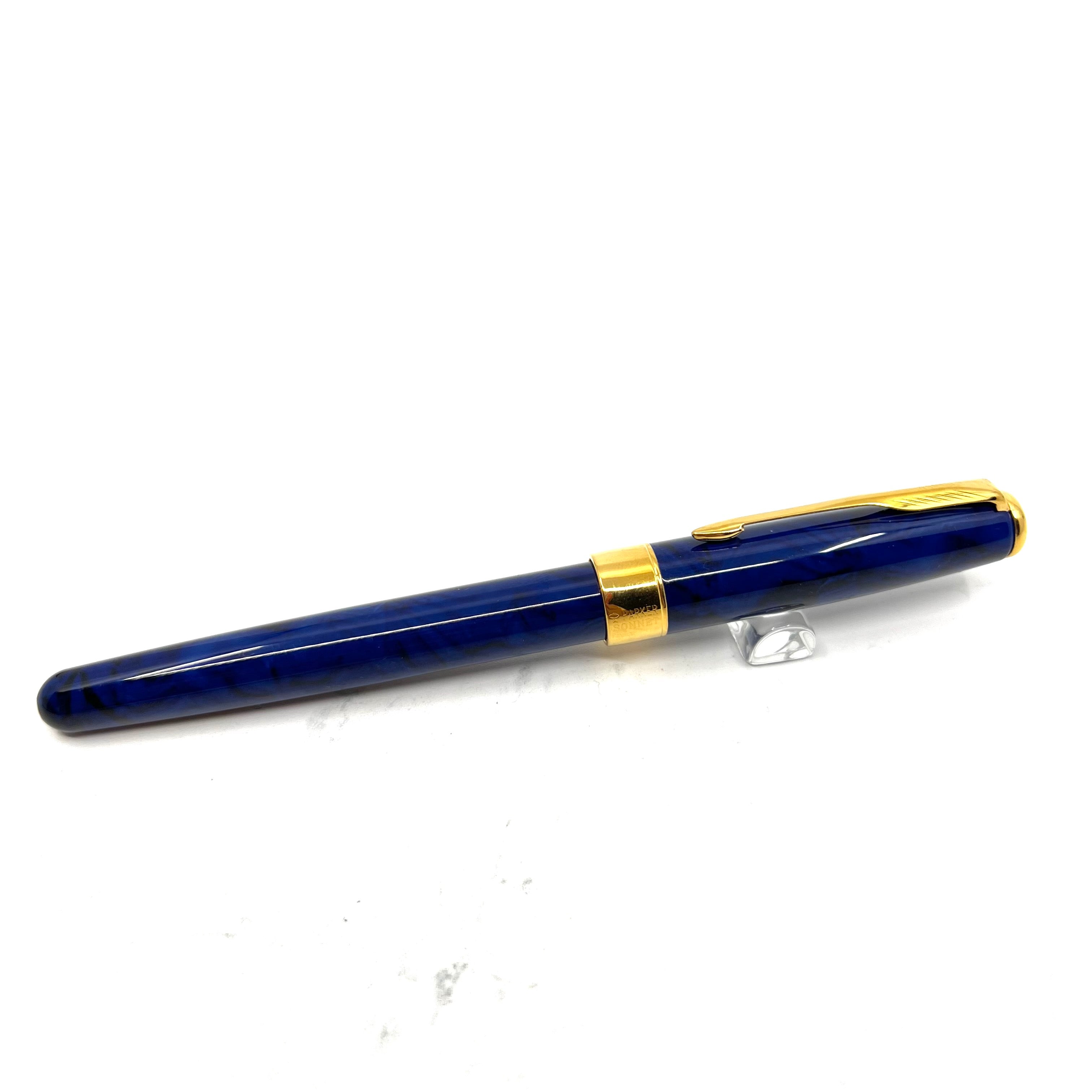 Parker Sonnet Blue/Black Marble Laque Fountain Pen – Fountain Pen