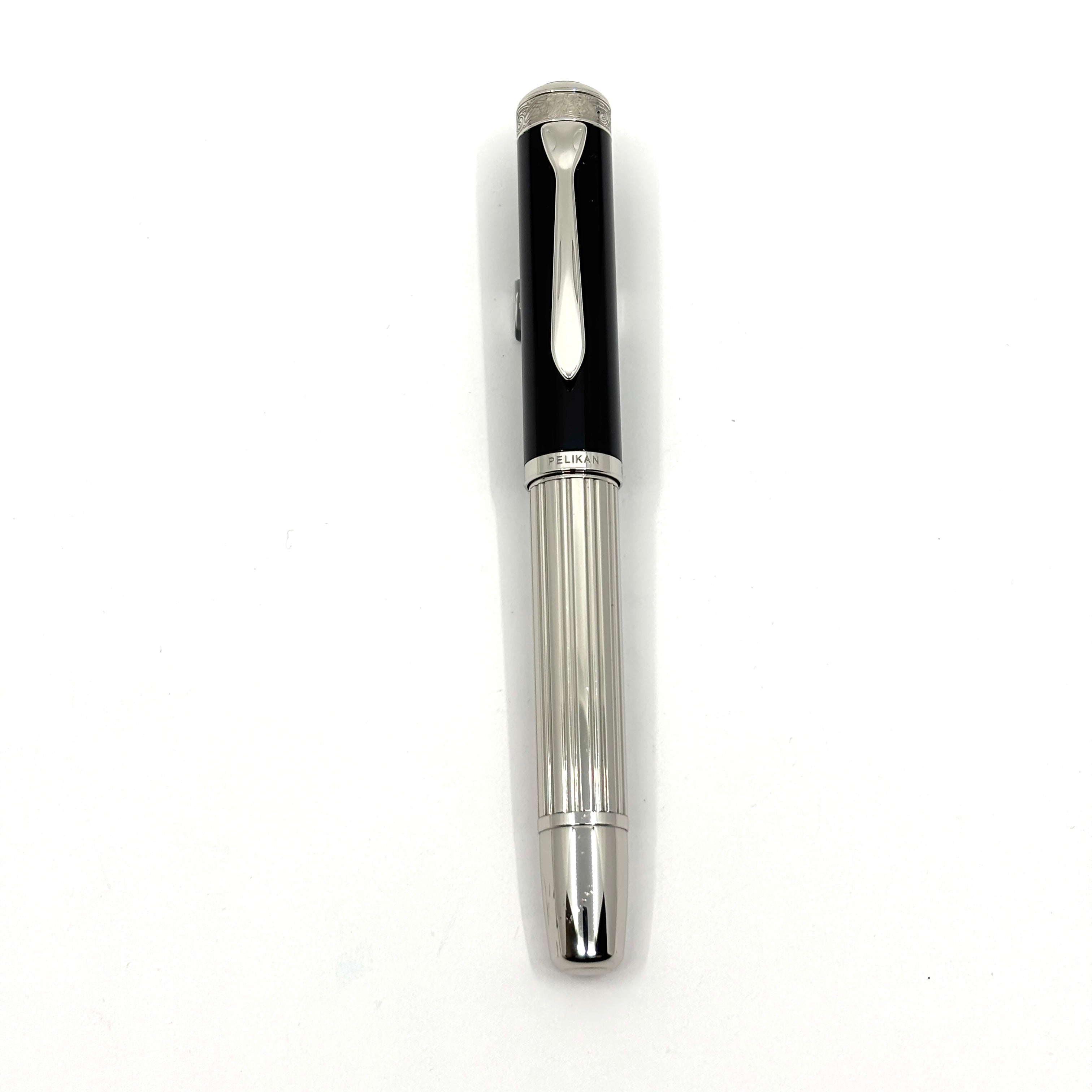 Pelikan M7005 Majesty Fountain Pen - Black Cap/Sterling Silver