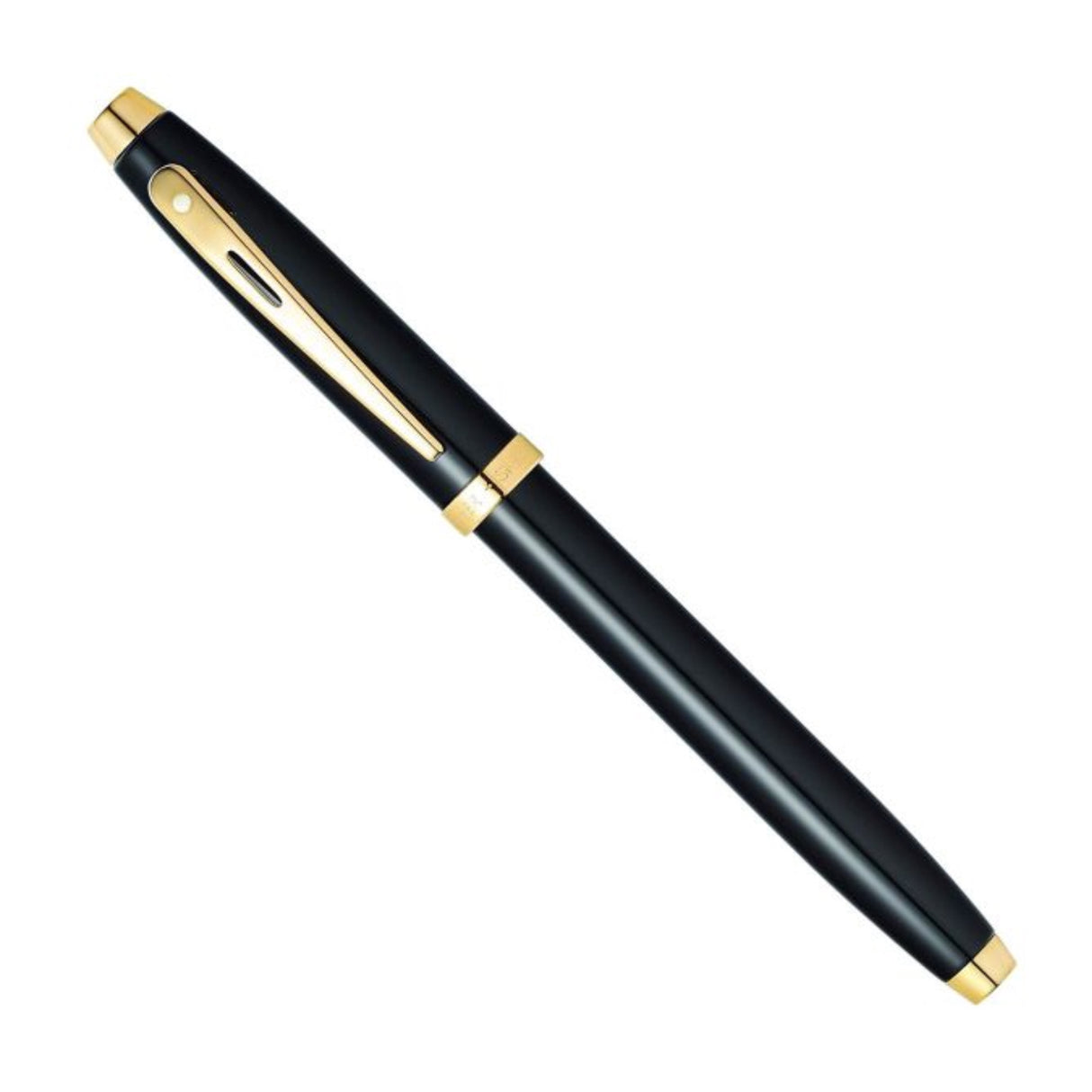 Sheaffer 100 Gloss Black with Gold Trim - Fountain Pen