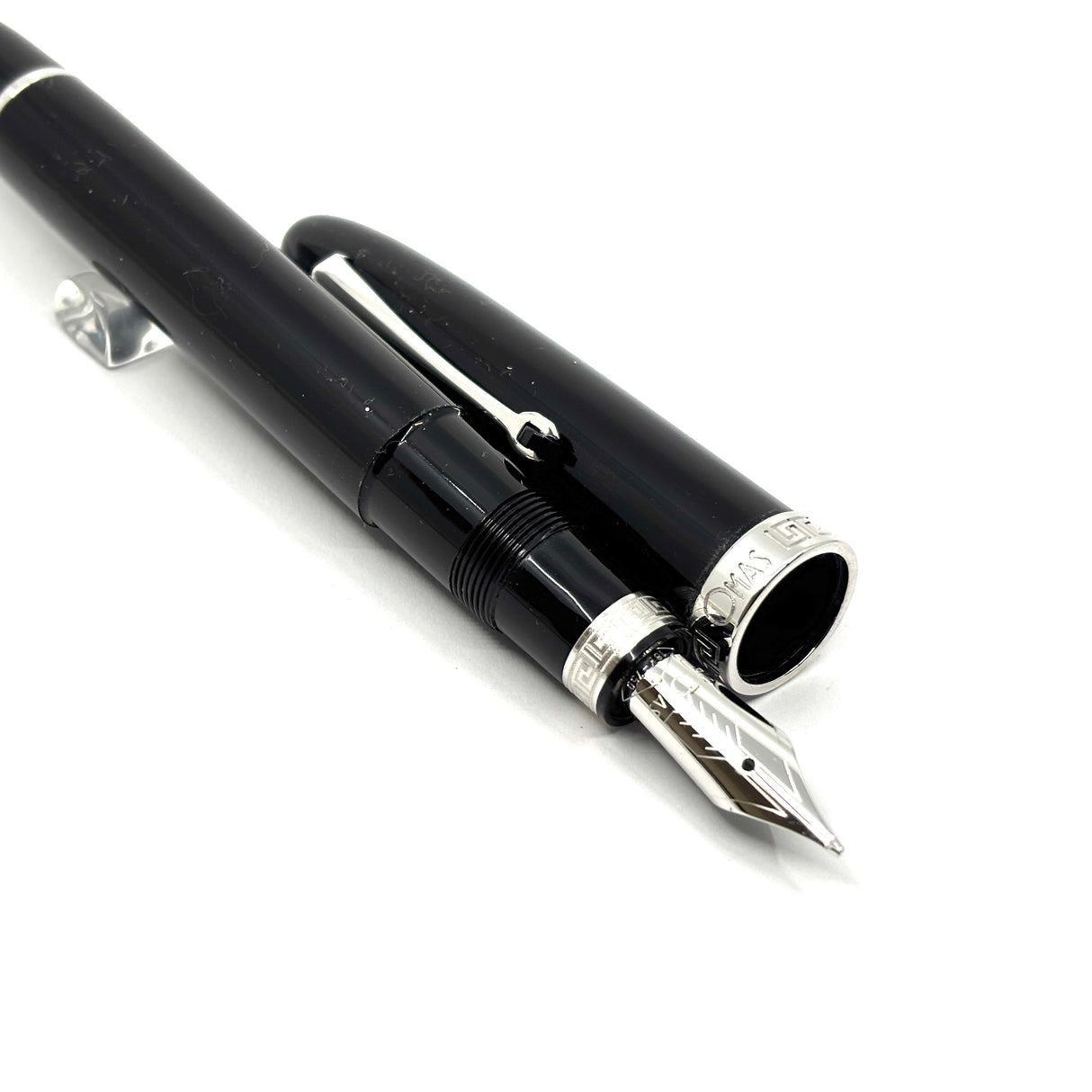 OMAS Ogiva Black  Fountain Pen with High Tech Trim