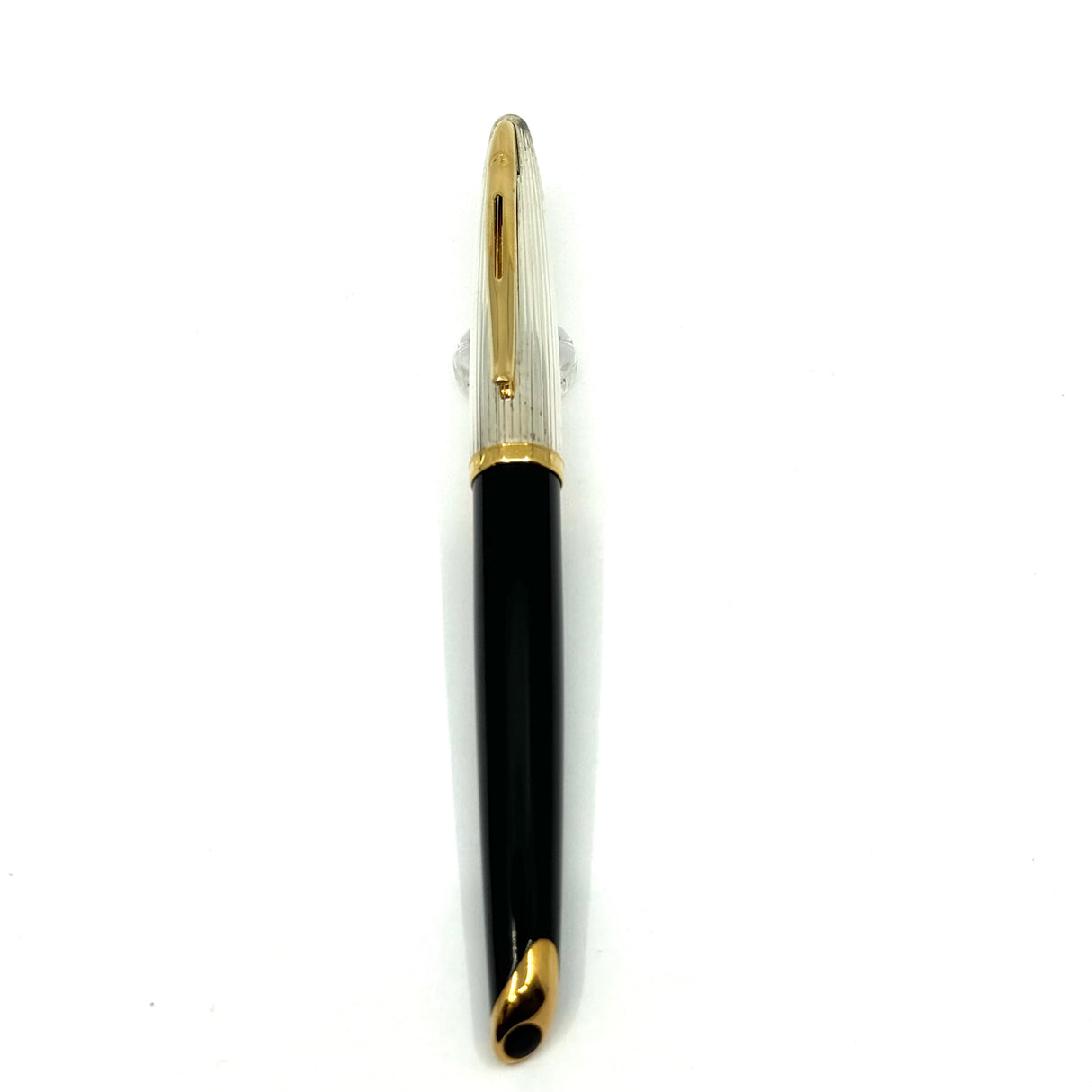 Waterman Carene Deluxe Black Barrel/Silver-Plated Cap Rollerball