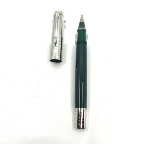 Pelikan R425 Sterling Silver Cap/Endcap Rollerball/Green Translucent Barrel