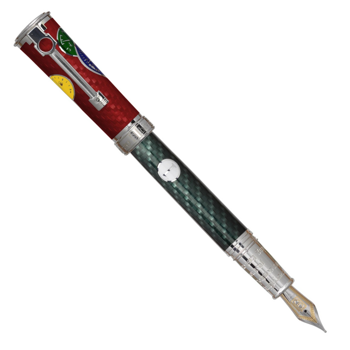 David Oscarson Take it to the limit Fire Red / Carbon Black Fountain Pen