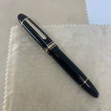 Montblanc Meisterstuck #146 LeGrand Black Fountain Pen   -  Very Flexible Fine 14kt Gold Nib