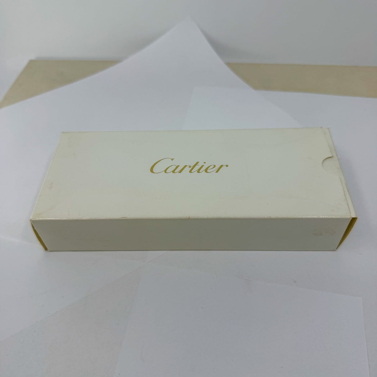 Cartier Art Deco Limited Edition Platinum Plated Ballpoint Pen with Blue Lacquer Accents