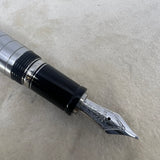 Montblanc Boheme Steel Noir Fountain Pen   -  Medium 18kt Gold Nib